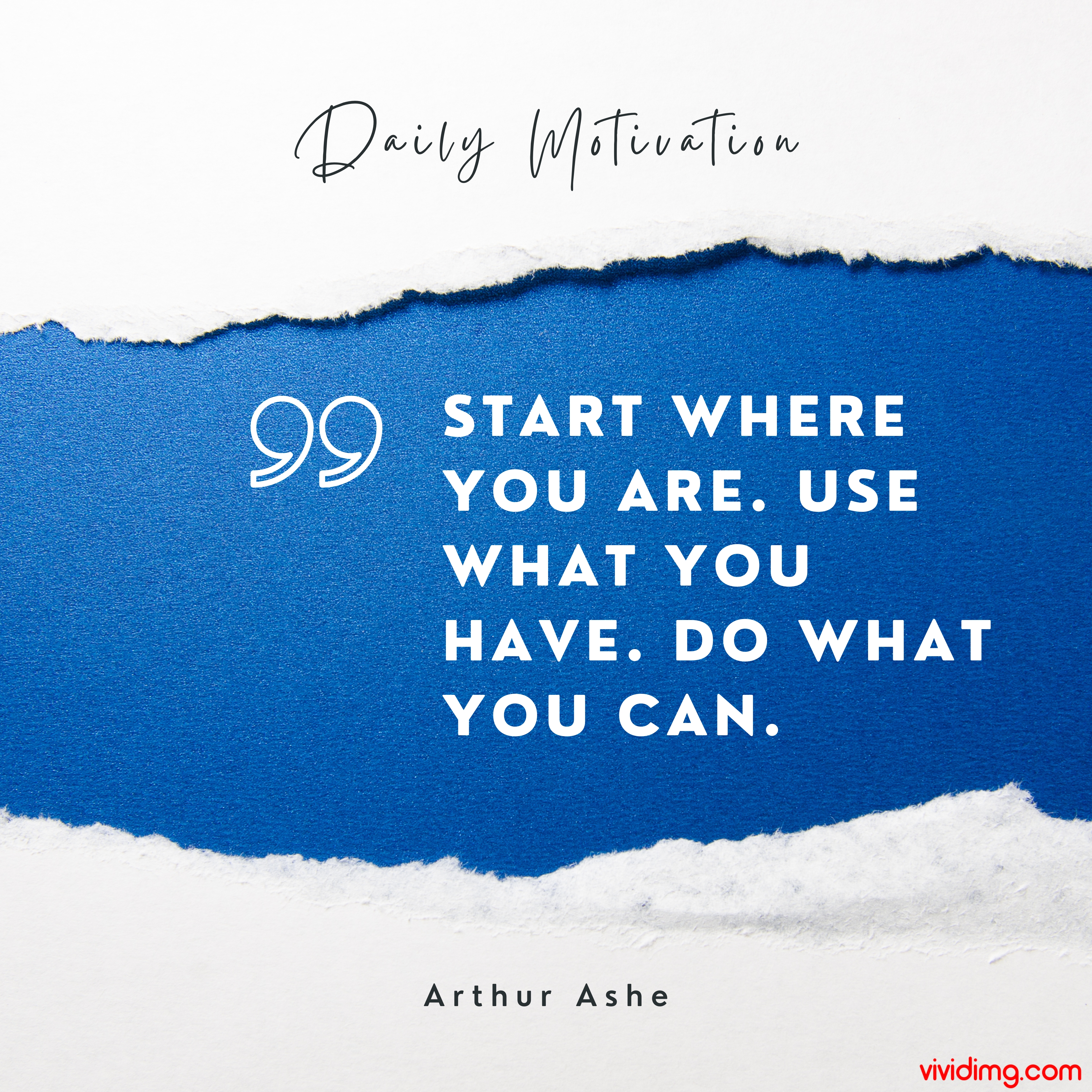 Start where you are