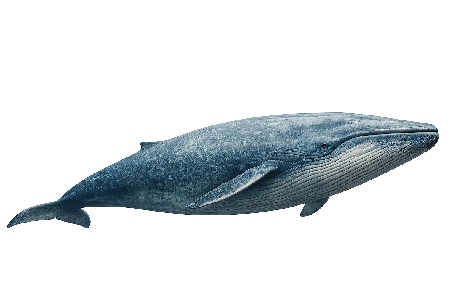 Majestic blue whale PNG showcasing the ocean's largest wonder
