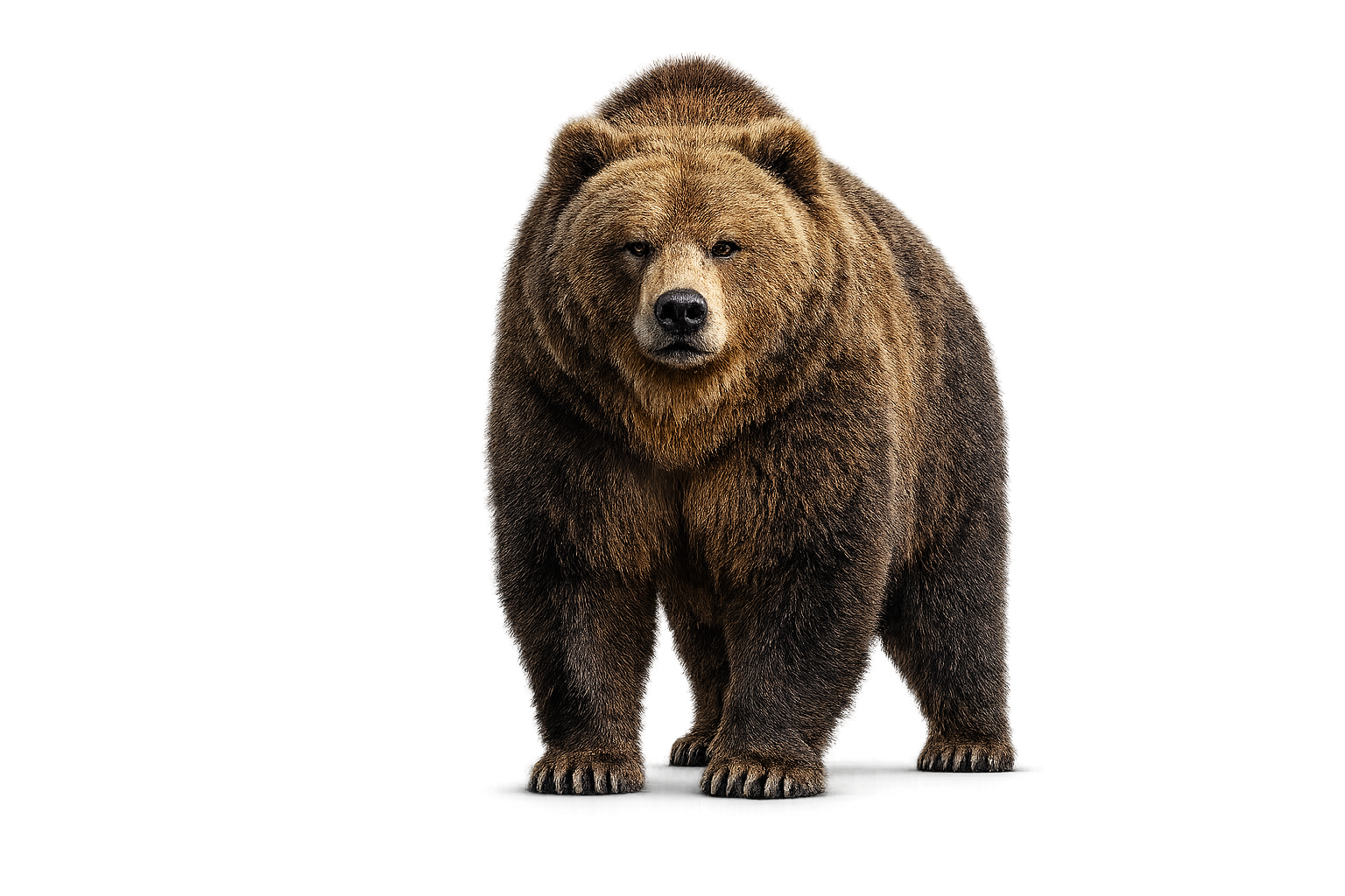Majestic wild bear PNG with realistic and transparent background