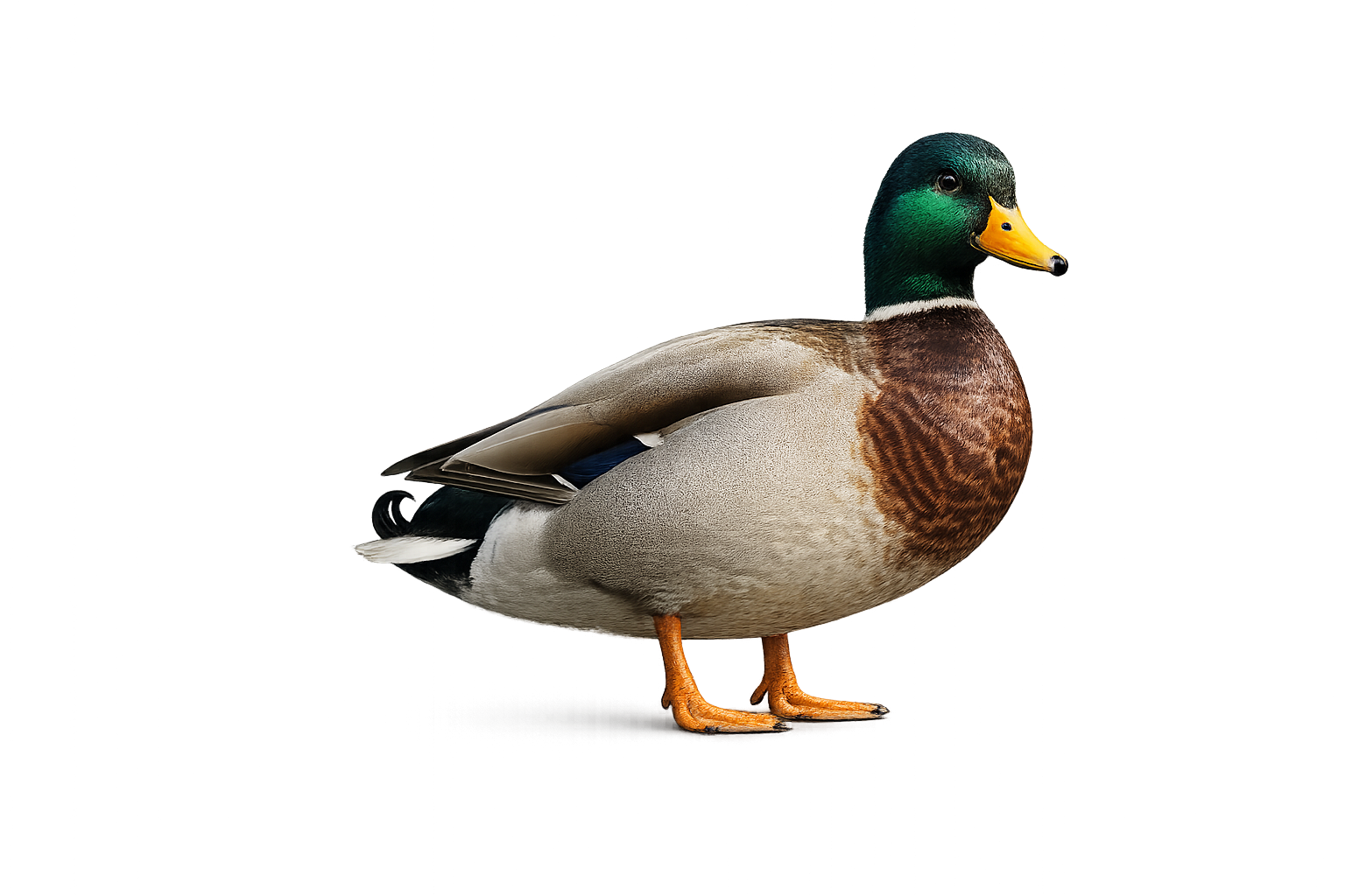 Graceful duck PNG showcasing vivid plumage and lifelike detail