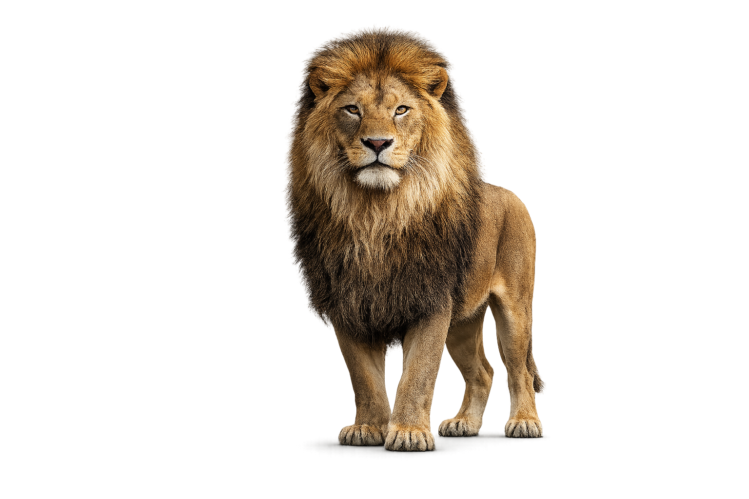 Majestic lion PNG with ultra-realistic mane and transparent background