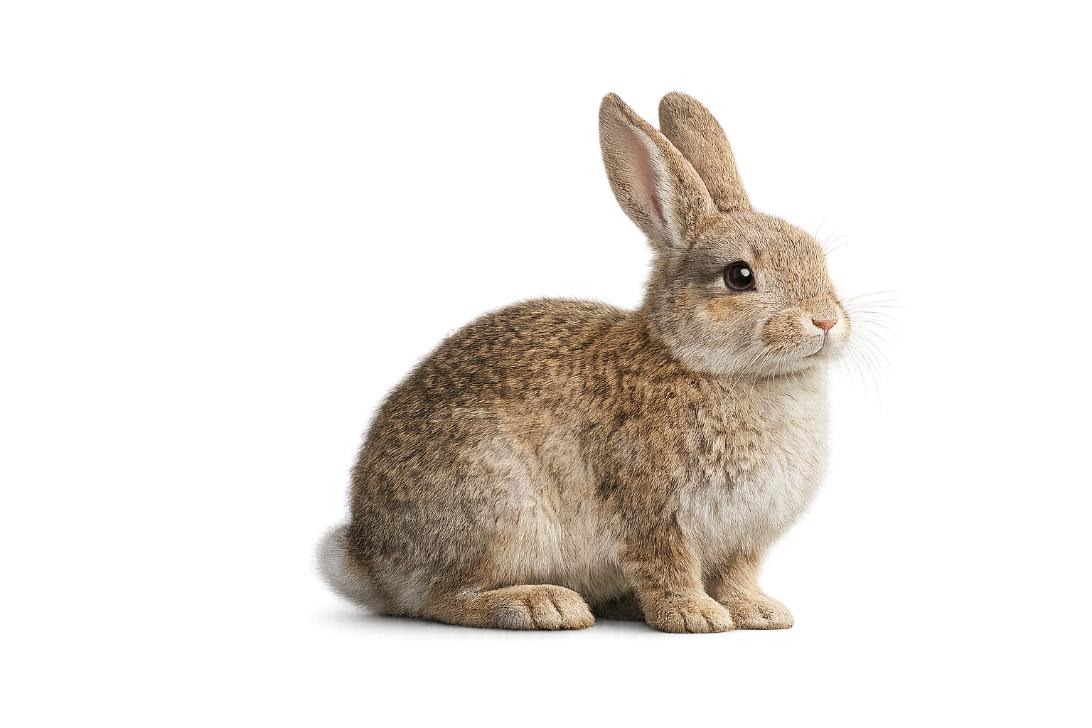 Adorable wild rabbit PNG with ultra-realistic fur and transparent background