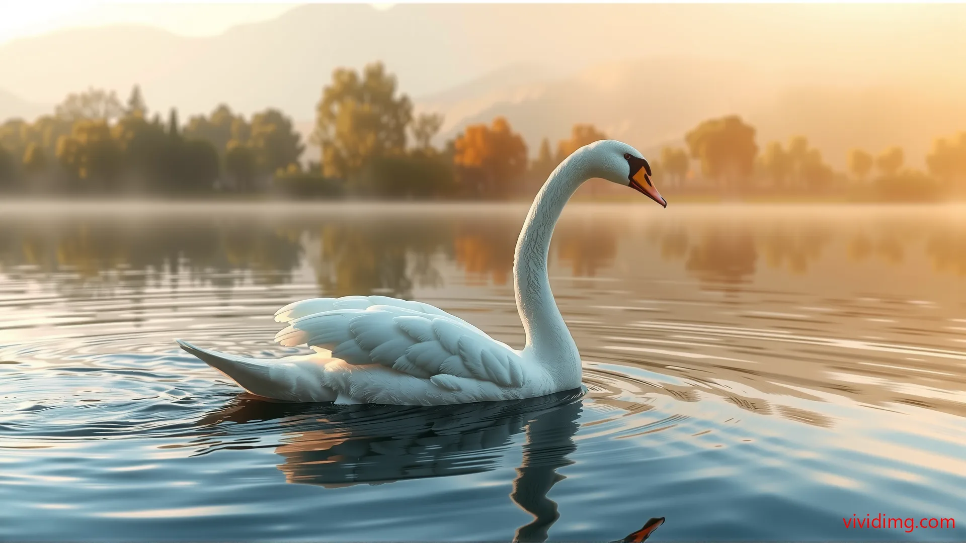 Premium Stunning Swan in Nature 4K HD stock photo