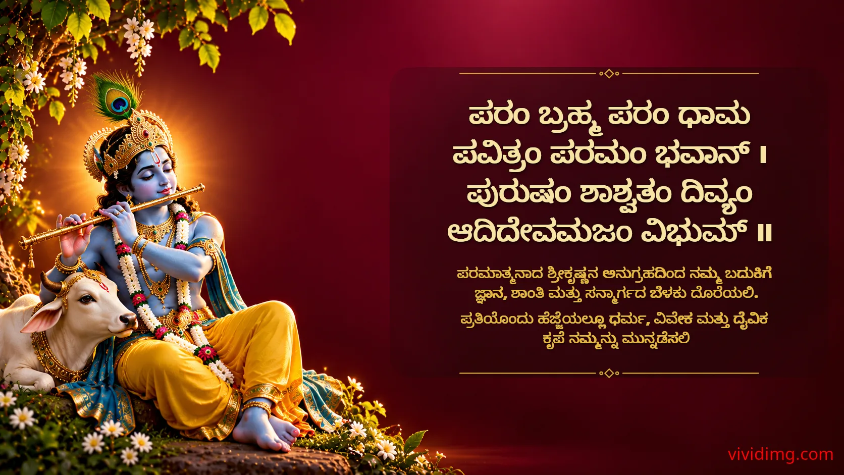 May Lord Krishna Bless Your Life with Divine Wisdom, Inner Peace and Eternal Grace