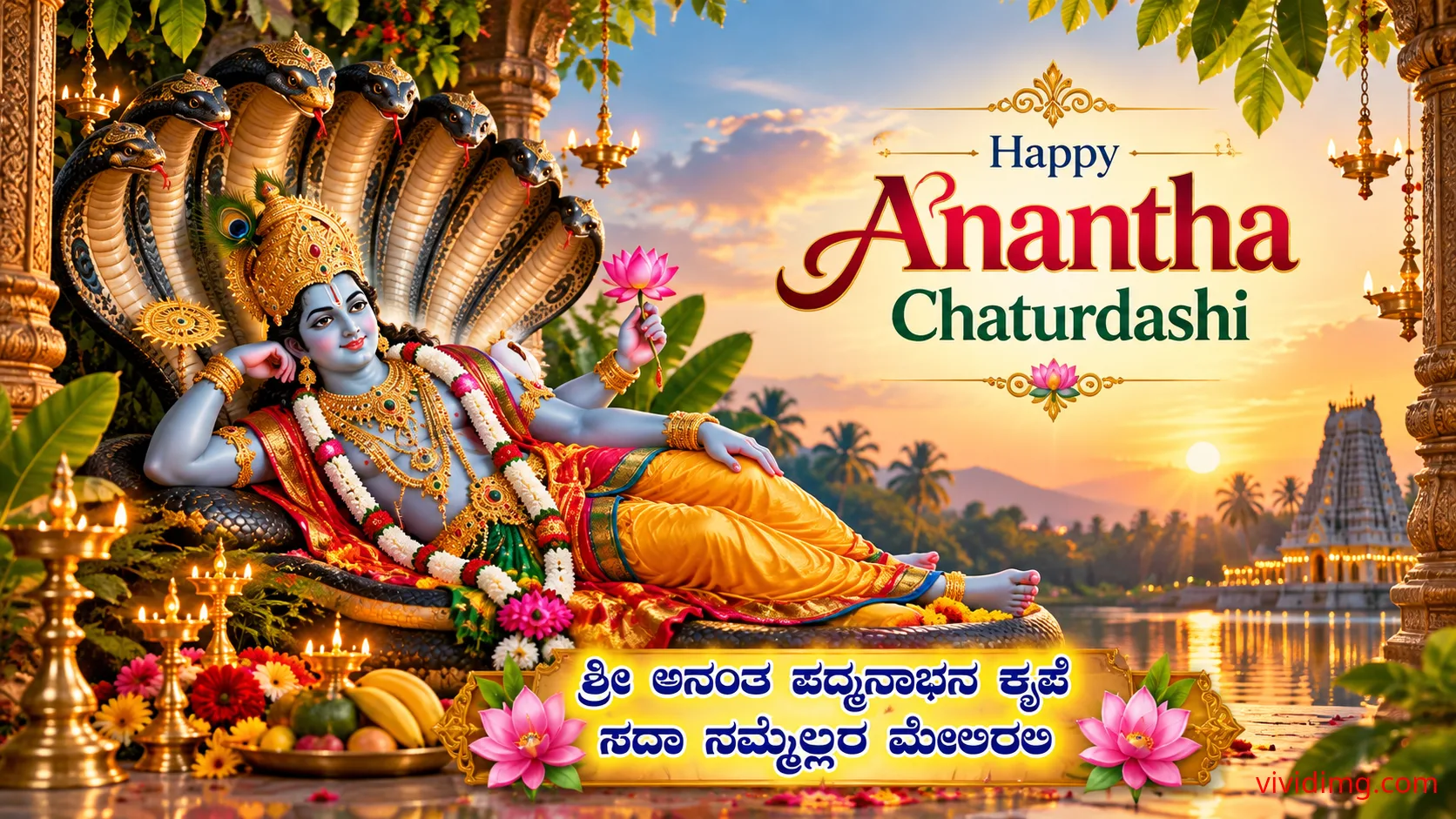 Happy Anantha Chaturdashi – Divine blessings of Lord Anantha Padmanabha