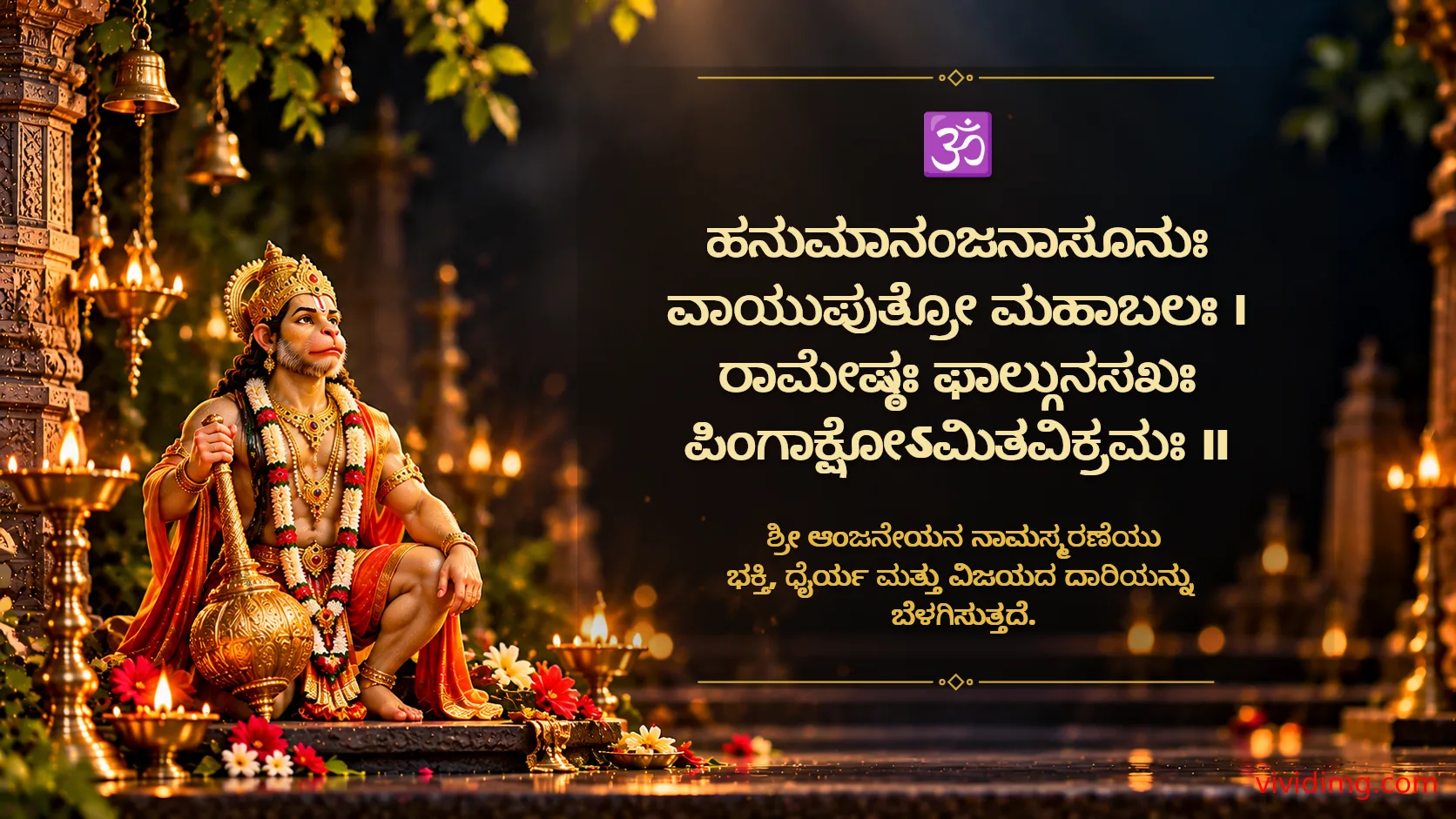 May lord hanuman bless your life with courage, devotion and victory