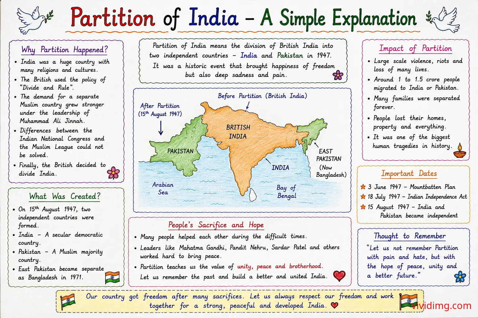 Partition of India – a simple explanation of the 1947 partition