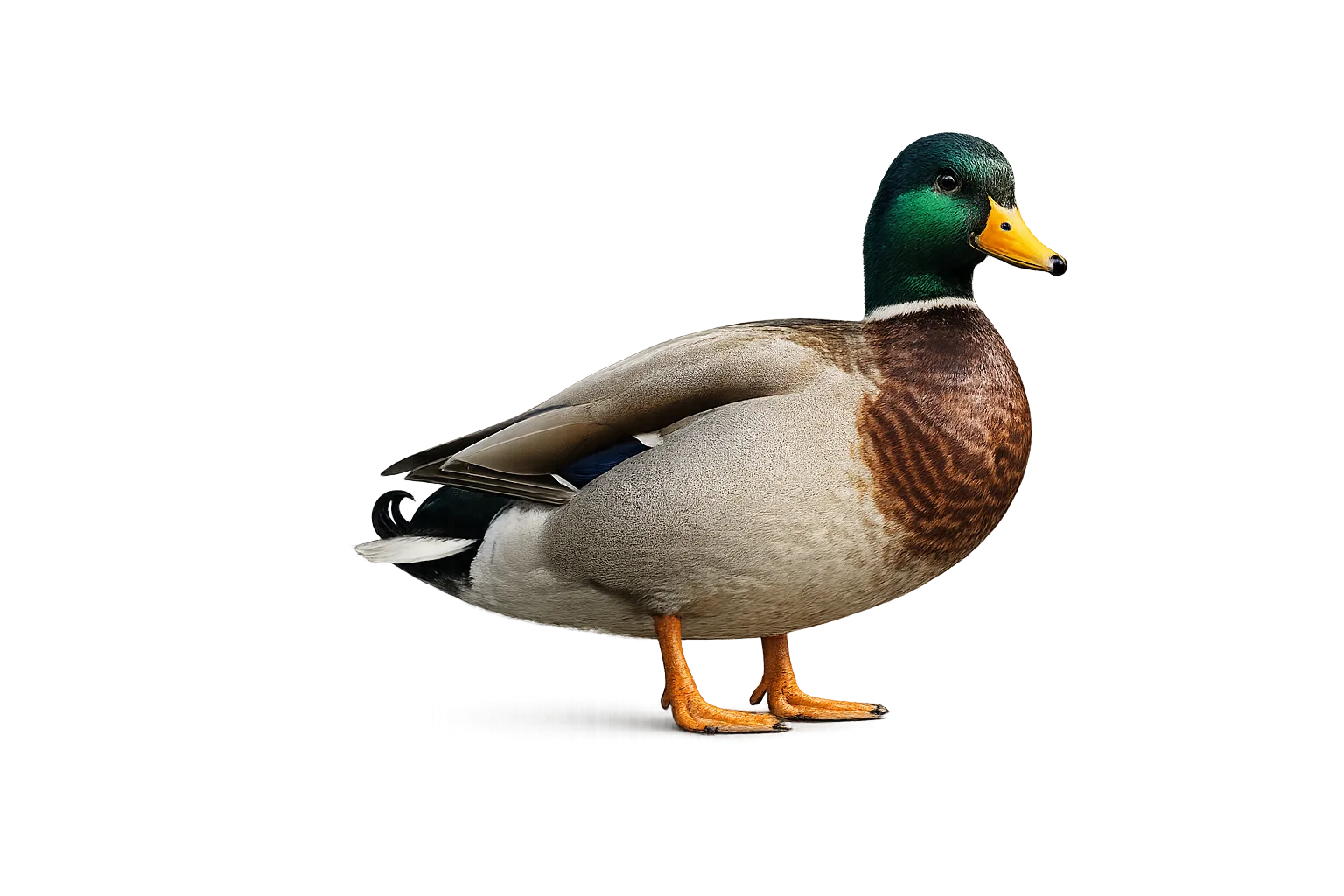 Graceful duck PNG showcasing vivid plumage and lifelike detail