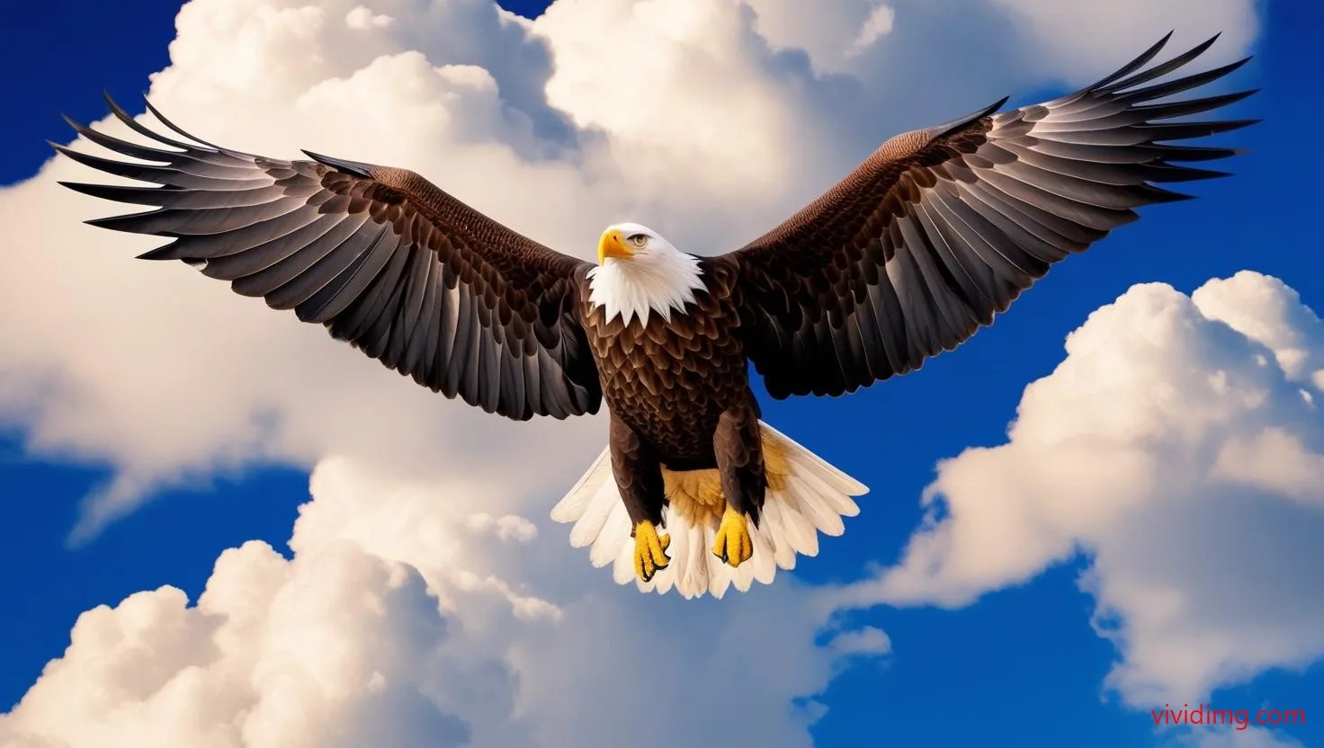 Majestic eagle soaring high in sky – power & freedom HD image