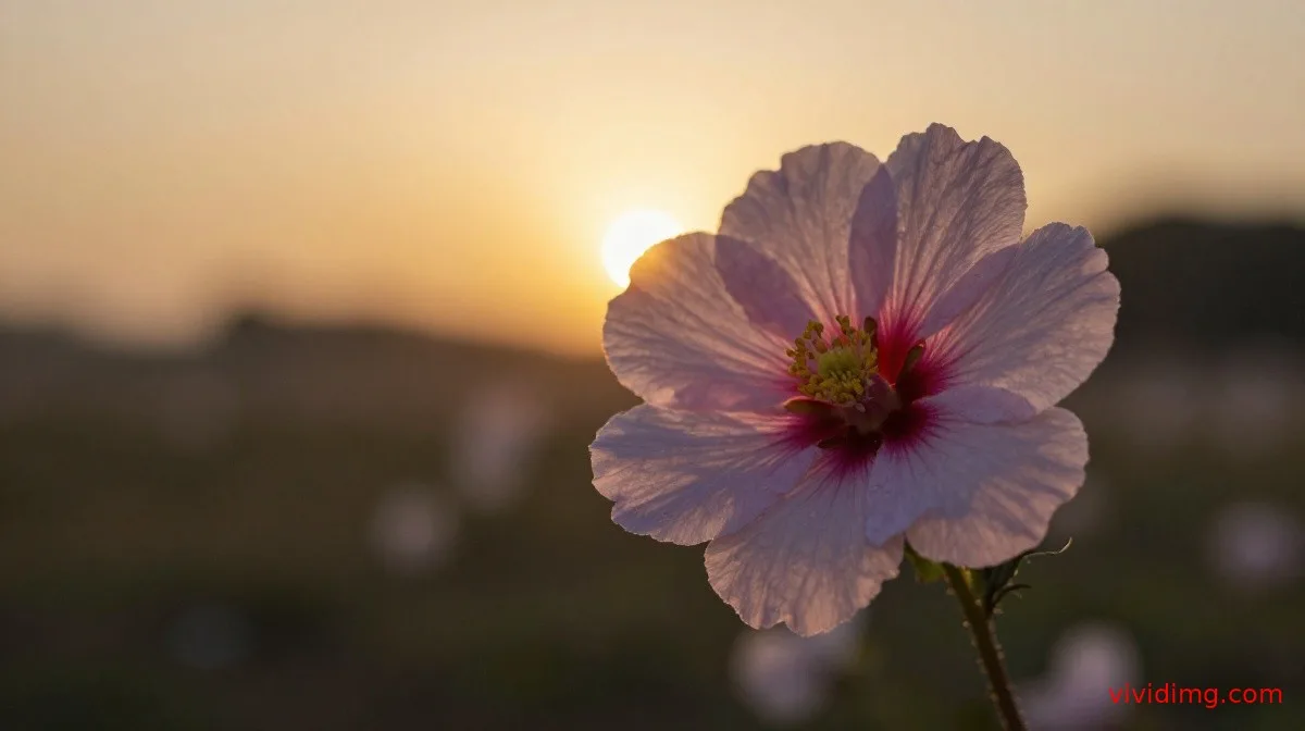 Golden sunrise bloom with serene nature vibes HD image