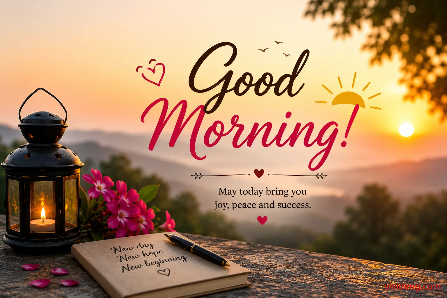 Good Morning Wishes for Joy Peace and Success