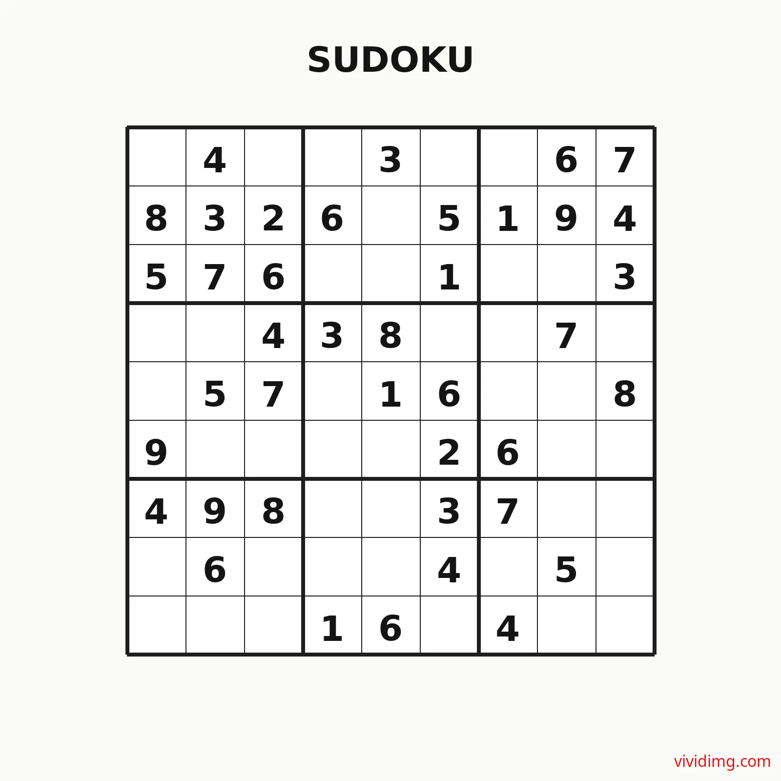 Simple 9x9 number quest to sharpen your logic skills - Sudoku - Easy