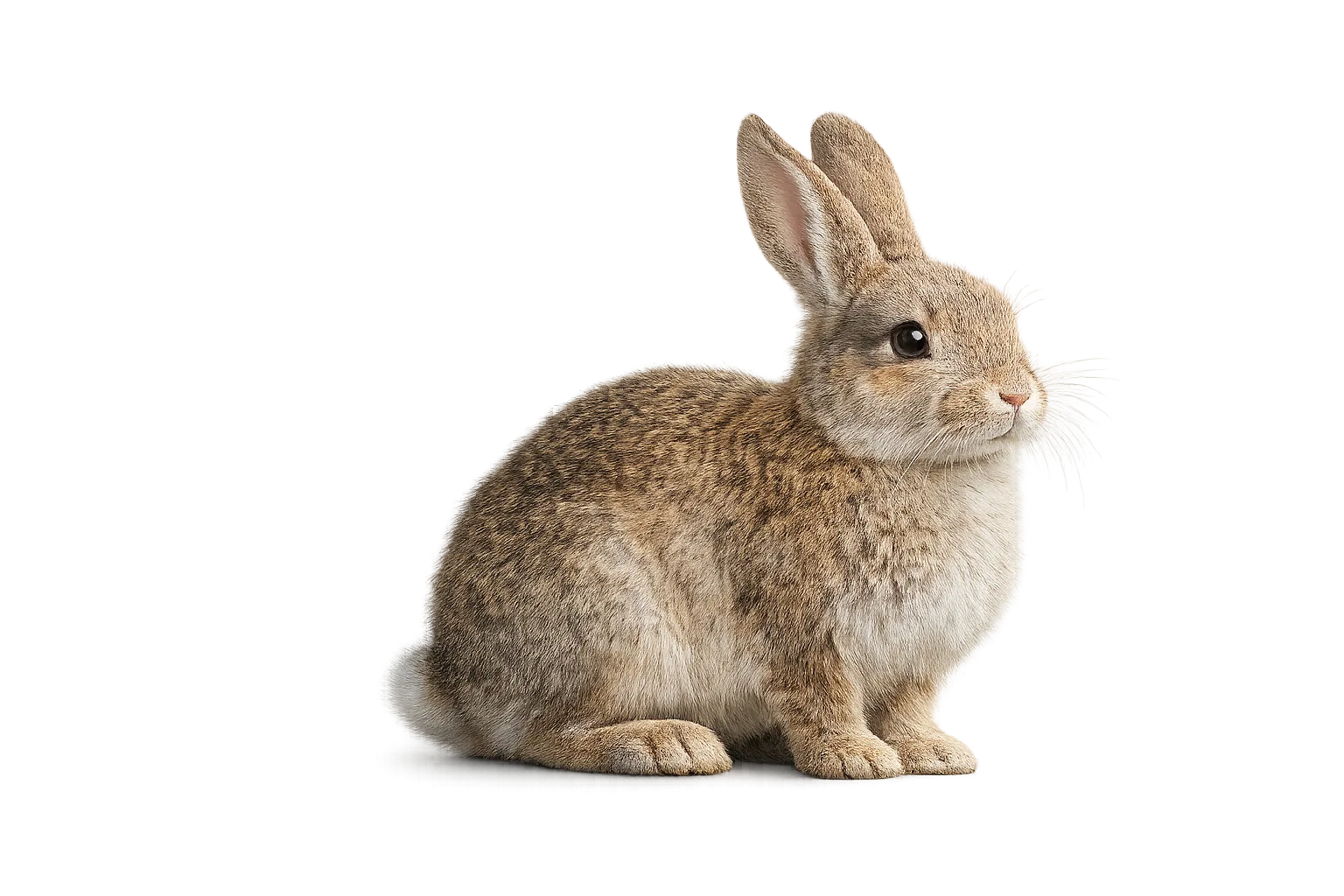Adorable wild rabbit PNG with ultra-realistic fur and transparent background