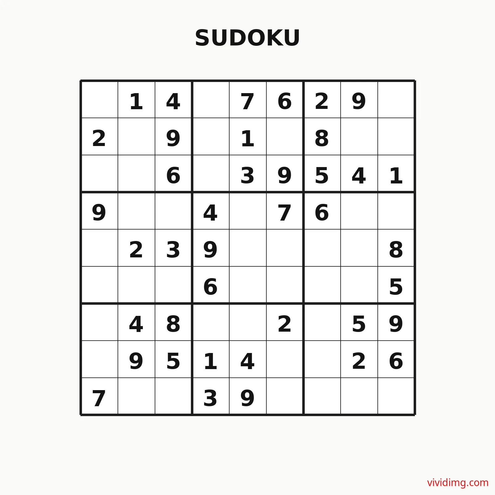 Balanced 9x9 number puzzle for an enjoyable brain workout - Sudoku - Easy