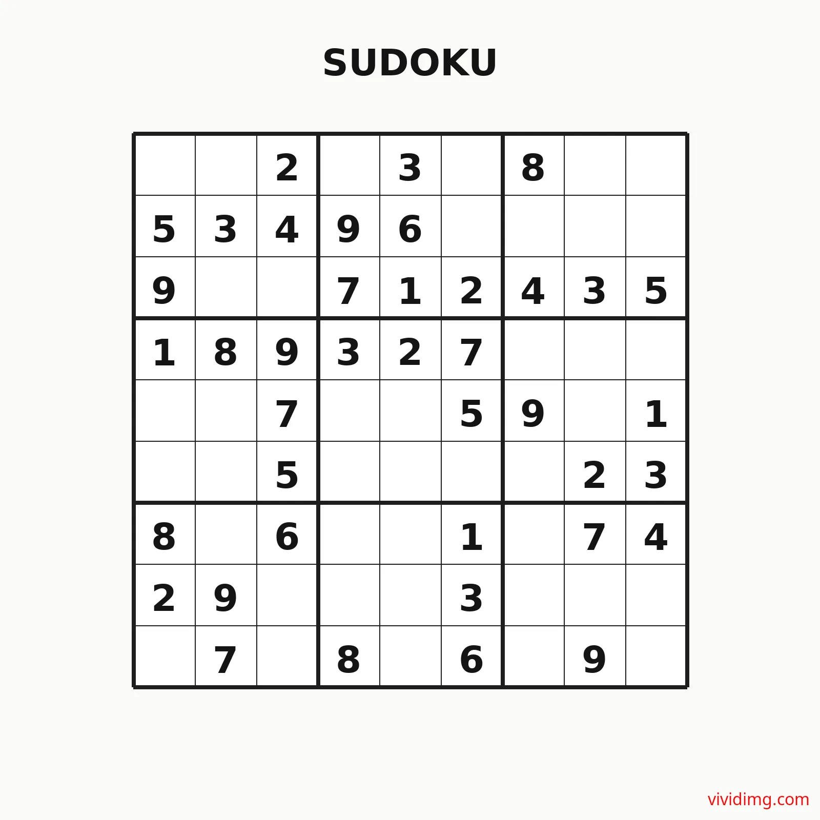 Bright 9x9 number challenge for a refreshing mental break - Sudoku - Easy