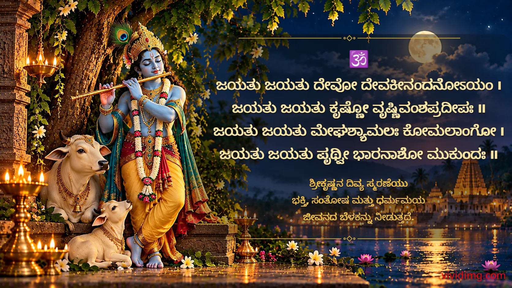 May lord krishna bless your life with devotion and eternal peace