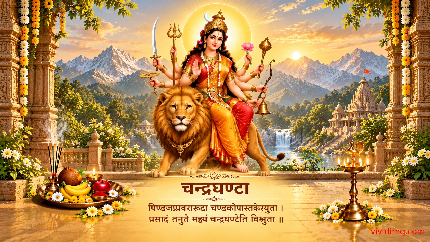 May Maa Chandraghanta Bless You with Courage, Peace and Divine Protection