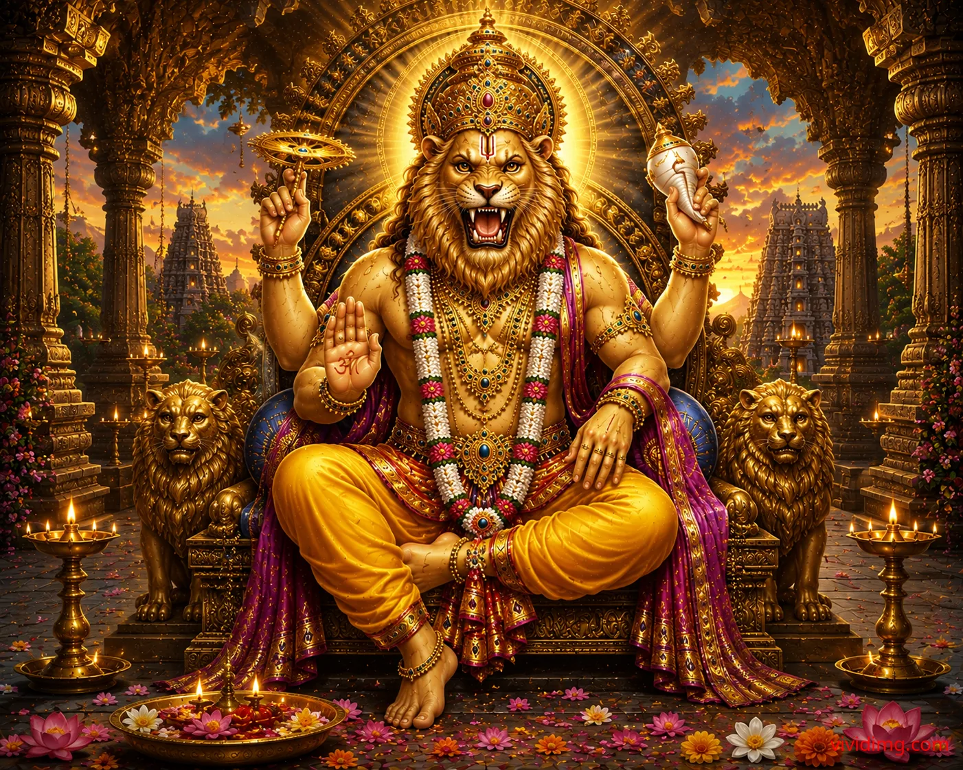Lord Narasimha divine blessings for courage and protection