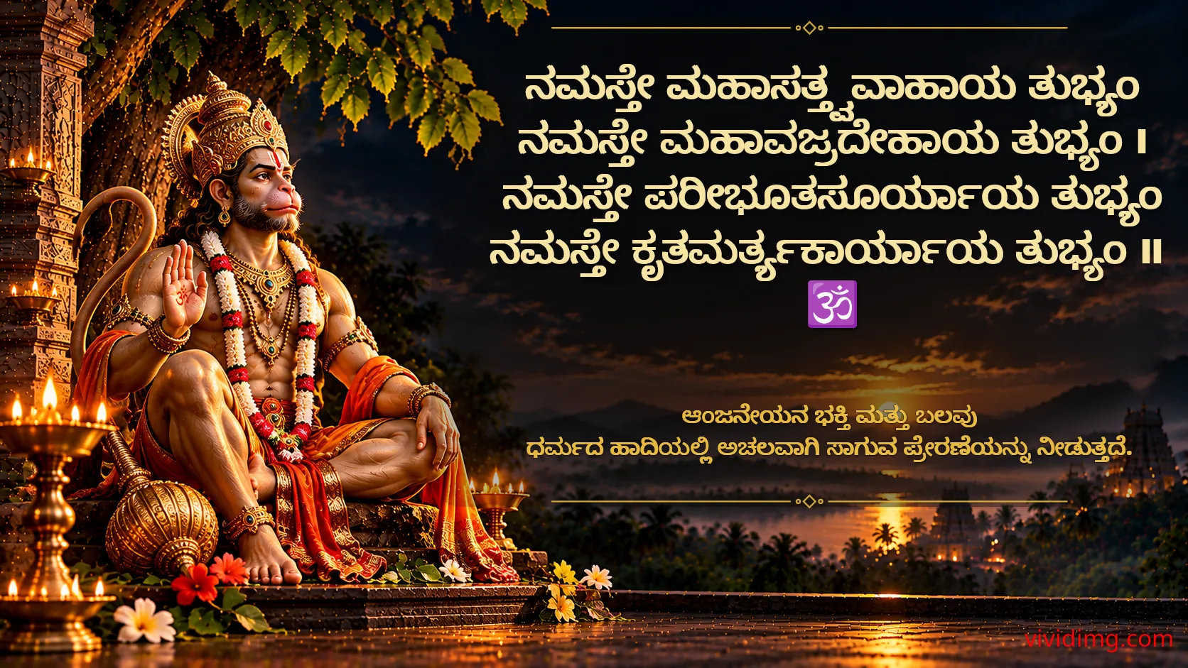 May lord hanuman bless your life with unwavering faith and fearless courage