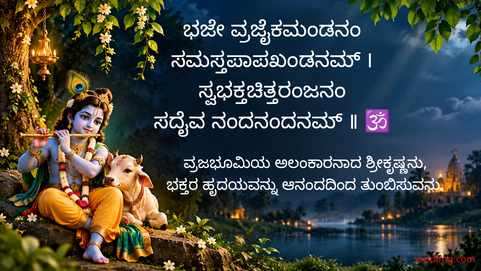May lord krishna bless your life with joy and devotion