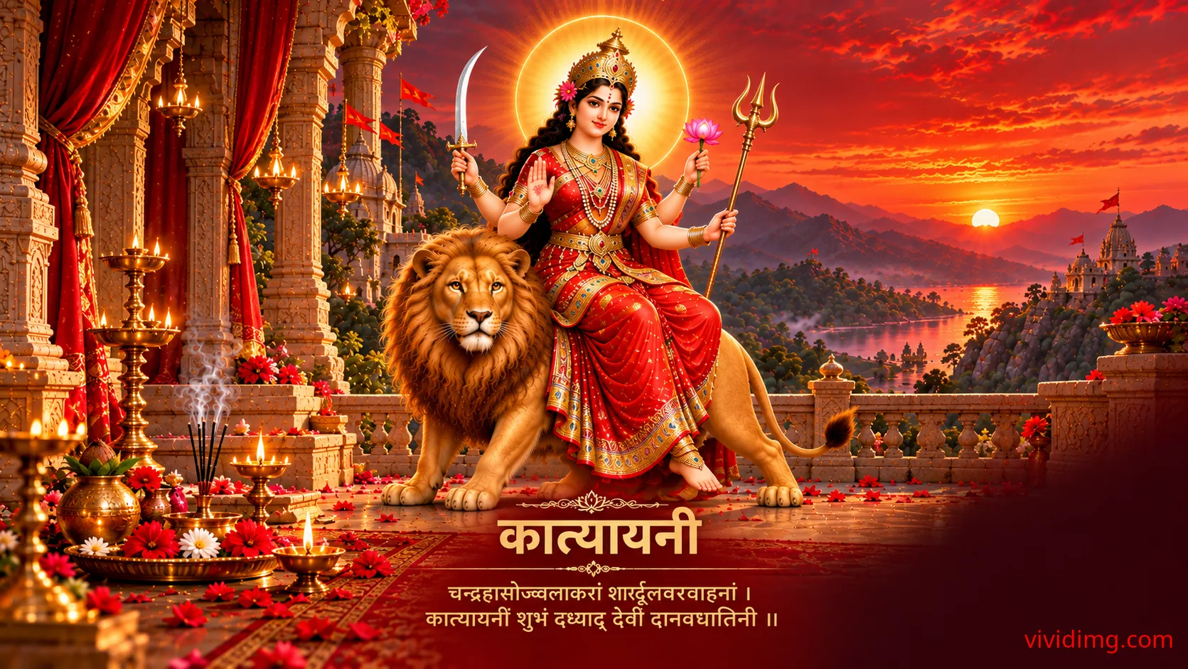 May Maa Katyayani Bless You with Strength, Victory and Fearless Courage