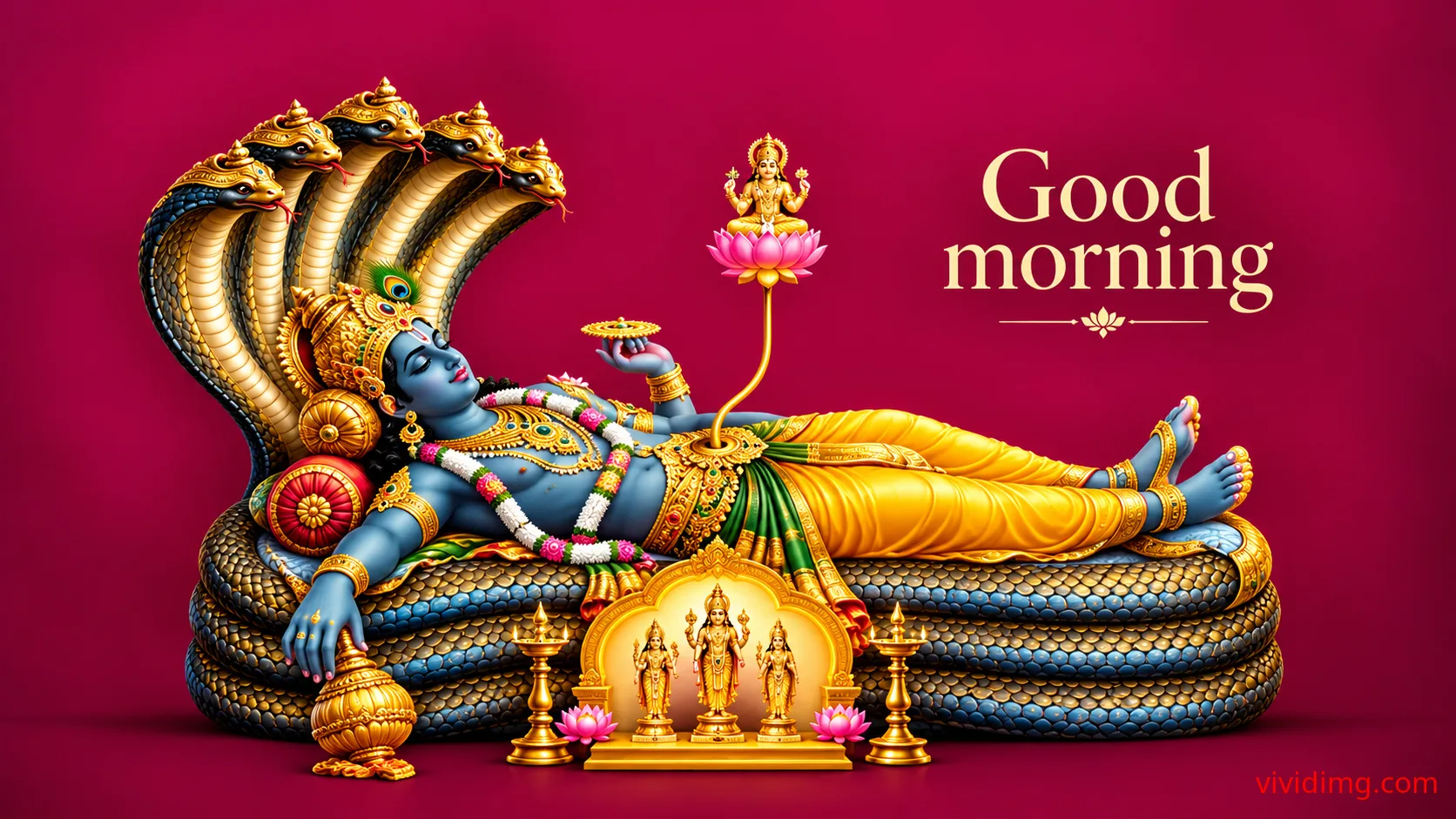 Good morning blessings from Lord Anantha Padmanabha Swamy – Divine peace and prosperity
