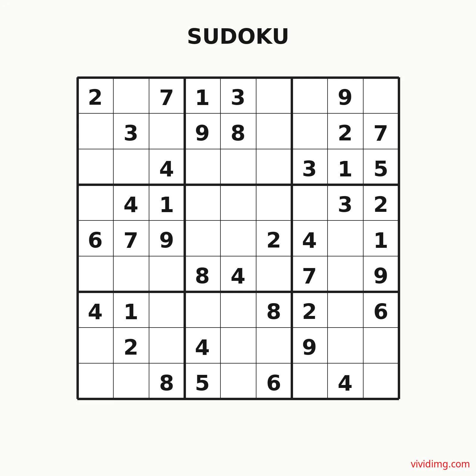 Sudoku 9x9 puzzle for beginners - Sudoku - Easy