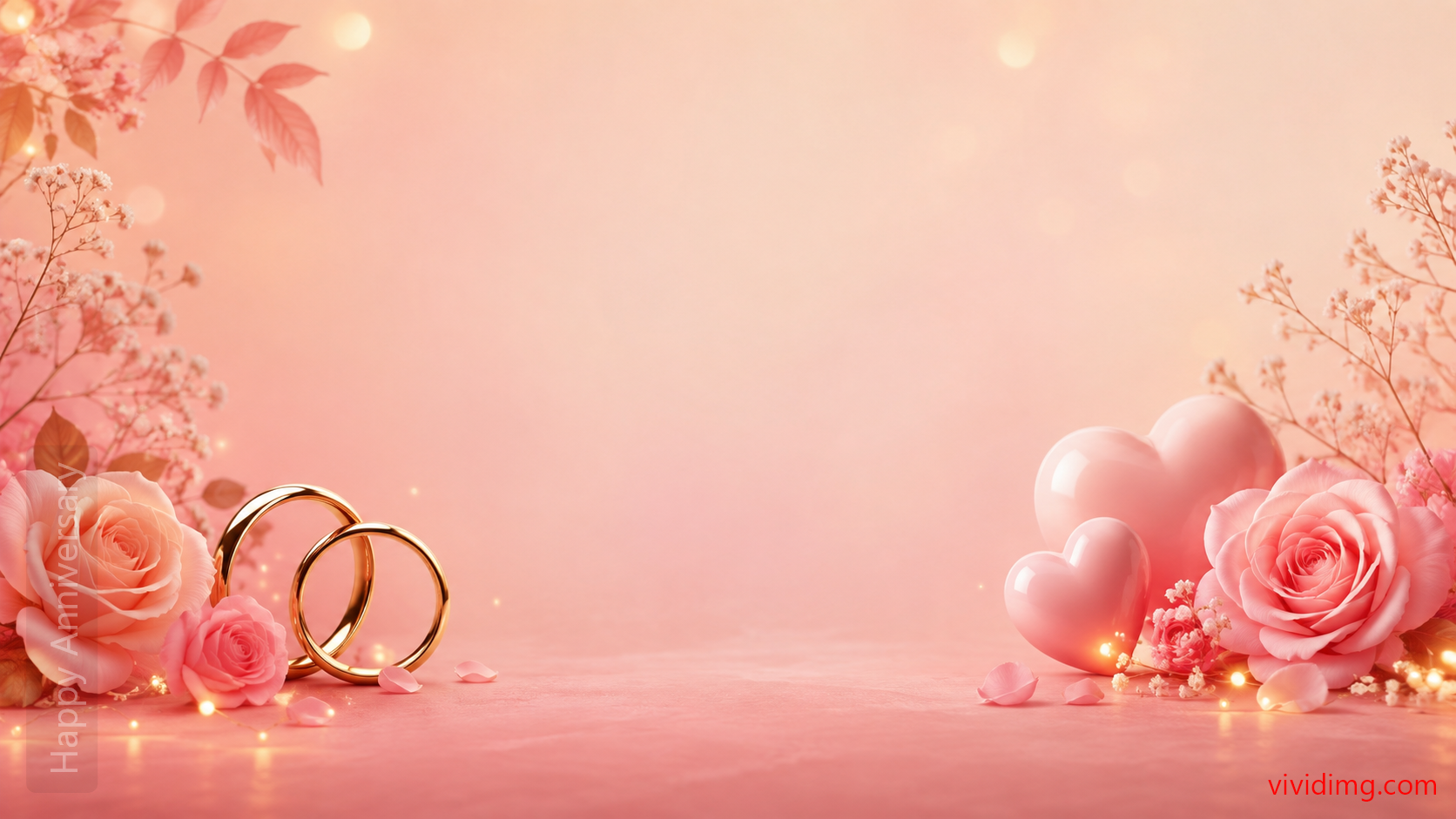 Elegant romantic marriage anniversary template